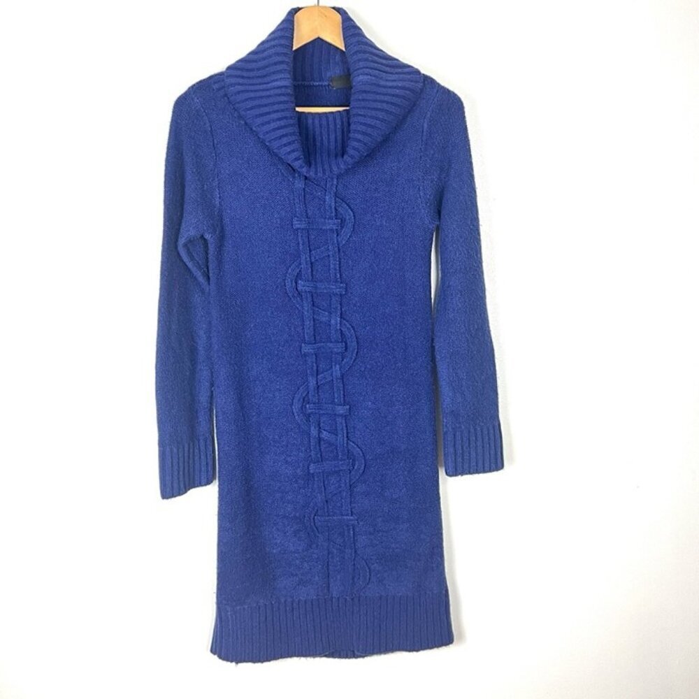 Love Moschino Sweater Dress sz S Cowl Neck Above Knee Quiet‎ Luxury Thick Cozy